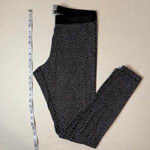Nike Pro Polka Dot Fleece Leggings